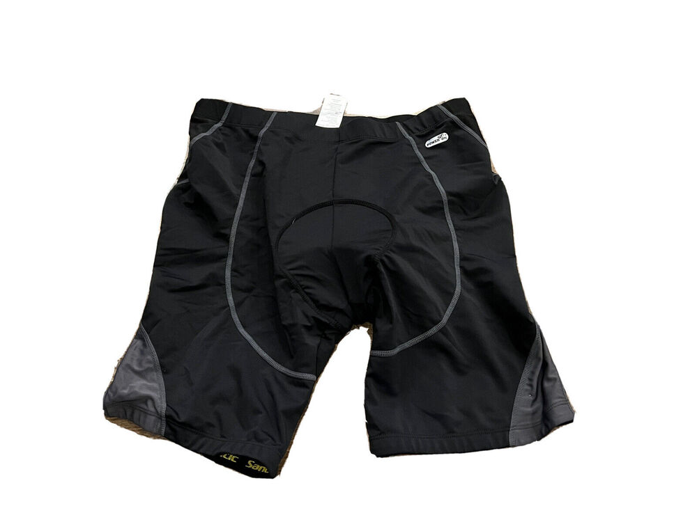Santic Mens Black Cycling Padded Athletic Shorts Size 2XL XXL